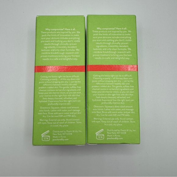2x Peach & Lily Power Calm Hydrating Gel Cleanser 1.01oz Travel Mini Set - Picture 4 of 5